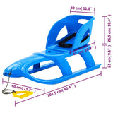 Sledge with Seat Blue 102.5x40x23 cm Polypropylene 93721