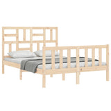 Bed Frame without Mattress Double Solid Wood Pine 3193051