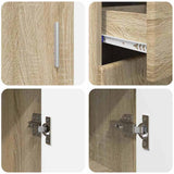 Sideboard FLORIN Sonoma Oak 88.5 x 30.5 x 73 cm Engineered Wood 880313