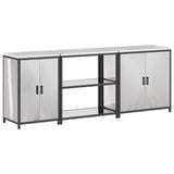 Kitchen Storage Set HATTEM 3 pcs Silver Stainless Steel 3392677