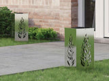 Solar LED Pathway Light 2 pcs Silver Galvanized Steel 879798