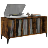 Record Cabinet Smoked Oak 100x38x48 cm Engineered Wood 831986