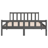 Bed Frame without Mattress Grey Solid Wood 120x200 cm 810676