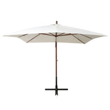 Garden Parasol White Polyester fabric Large 42968