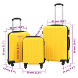 Hardcase Trolley Set 3 pcs Yellow ABS 91876