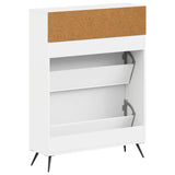 Shoe Cabinet BREDA 78 x 24 x 103 cm Engineered Wood White 897535