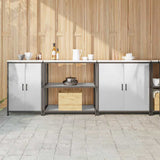 Kitchen Storage Set HATTEM 3 pcs Silver Stainless Steel 3392677