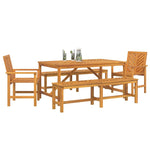 Garden Dining Set 5 pcs Brown 150 x 90 x 74 cm 3154113