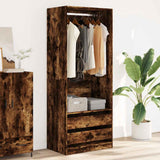 Wardrobe Smoked Oak 80x50x200 cm Engineered Wood 3307751