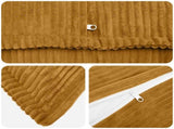 Cushion Cover 12 pcs HOUTEN Yellow 40 x 40 cm Corduroy 916812
