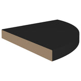 Floating Corner Shelves 4 pcs Black 35x35x3.8 cm MDF 323921