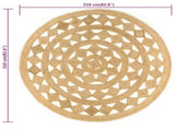 Handmade Rug Braided Jute 210 cm 343615