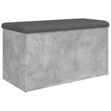 Storage Bench Concrete Grey 82x42x45 cm Engineered Wood 835050