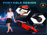 Lamborghini Licensed 12V kids Electric Car w/ Butterfly Doors, Remote, Music, Horn, Suspension - Red T3398P348405