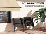 Set of Two Folding Outdoor Chairs - Black T3398P328464
