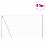 Welded Wire Fence with Concrete Base 50 x 1.2 m 3352358