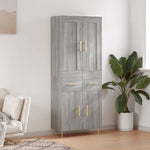 Highboard Grey Sonoma 69.5x34x180 cm Engineered Wood 3199871