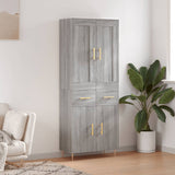 Highboard Grey Sonoma 69.5x34x180 cm Engineered Wood 3199871