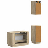 3 Piece Bathroom Cabinet Set HOORN Sonoma Oak Engineered Wood 3417794