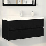 Bathroom Sink Cabinet Black Oak 100 x 39 x 62 cm 3333145