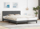 Bed Frame with Headboard Dark Grey 180 x 200 cm Velvet 42027695
