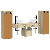 Bathroom Furniture Set 5 pcs Sonoma Oak 33 x 34.5 x 100 cm 3405965