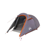Camping Tent Tunnel 3-Person Grey and Orange Waterproof 94602