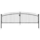 Double Door Fence Gate Woerden with Spear Top 400x149.5 cm 144360