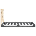 Bed Frame without Mattress Grey 90x200 cm Solid Wood Pine 3281580