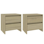 Bedside Cabinets 2 pcs Sonoma Oak 45x34.5x44.5 cm Engineered Wood 809852