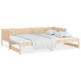 Pull-out Day Bed without Mattress Solid Wood Pine 2x cm 820262