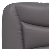 Bed Frame with LED without Mattress "Hvar" Grey 140x190 cm 3213930