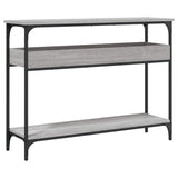 Console Table with Shelf Grey Sonoma 100x29x75cm Engineered Wood 837720