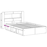 Bed Frame with Storage White 140 x 200 cm Engineered Wood 3433501