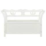 ZNTS Bench White 107x45x75.5 cm Solid Wood Fir 351773