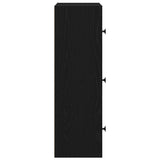 Bookcase Black Oak 40x24x77 cm Engineered Wood 860365