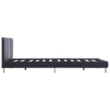 Bed Frame without Mattress Black Faux Leather 135x190 cm Double 281008