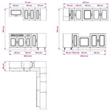 11 Piece Kitchen Cabinet Set "Kalmar" Concrete Grey Engineered Wood 3314915