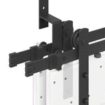 Sliding Door Hardware Kit 152,5 cm Steel Black 3295723