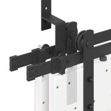 Sliding Door Hardware Kit 152,5 cm Steel Black 3295723