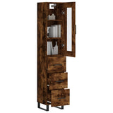 Highboard Smoked Oak 34.5x34x180 cm Engineered Wood 3199262