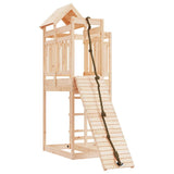 Playhouse with Climbing Wall Solid Wood Pine 3156874