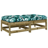 Garden Footstools with Cushions 2pcs Impregnated Wood Pine 825589