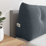 Back Pillow Dark Grey 200 x 24 x 50 cm Velvet 42014604