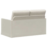 2 Seater Sofa Cream 130 x 81 x 82 cm Velvet 42041062