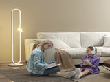 LED Floor Lamp, Dimmable Floor Standing Lamp with Glass Night Light, Foot Switch for Living Room, T3398P344140