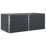 Planter Anthracite 195 x 100 x 75 cm Galvanised Steel 42018220