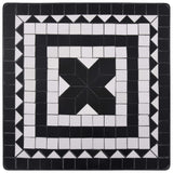 Mosaic Bistro Table Black and White 60 cm Ceramic 46707