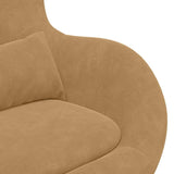 Egg Chair Brown 63 x 73 x 90 cm Velvet 42002764