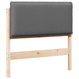 Upholstered Headboard Natural and Light Grey 80 cm 880038